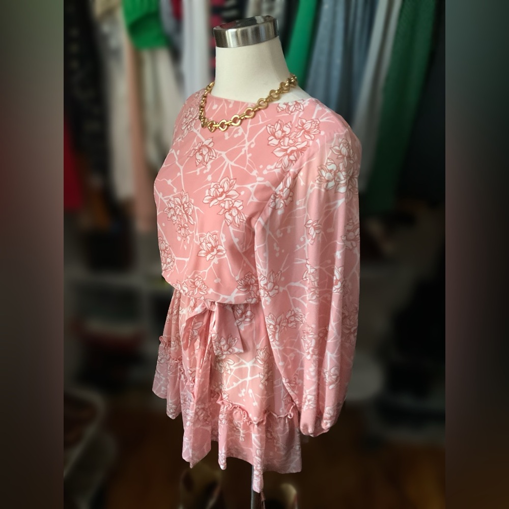 Cute Floral Dusty Pink Dress